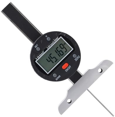 Profondimetro Elettronico Profondimetro Digitale Micrometro Profondimetro Ad Asta Fine con Interfaccia e Scatola di Immagazzinaggio