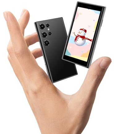 ATEVENSE Mini-Smartphone, 3 HD-Touchscreen, Dual-Kameras, Mini-Handy, Gesichtserkennung, 2000-mAh-Akku, Entsperrtes Kompaktes Smartphone, Erschwingliches Geschenk für Kinder