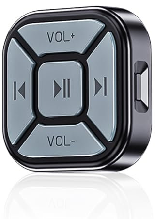Mando a distancia inalámbrico Bluetooth para volante de coche, bicicleta, cámara, obturador remoto para iPhone/Android, botón de selfie, controlador de música, adhesivo para conducción y ciclismo