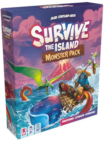 Zygomatic, Survive The Island – Monster Pack, Erweiterung, Familienspiel, Brettspiel, 2-5 Spieler, ab 8 Jahren, 45 Minuten, Deutsch, Mehrsprachig