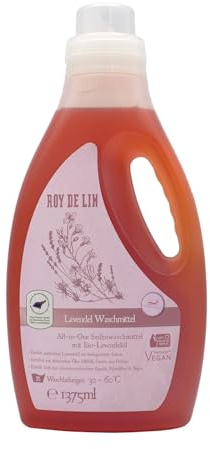 ROY DE LIN Waschmittel Lavendel – Mit ätherischem Lavendelöl – Hergestellt in Österreich – Für helle und bunte Kleidung – Vegan, palmölfrei & mikroplastikfrei