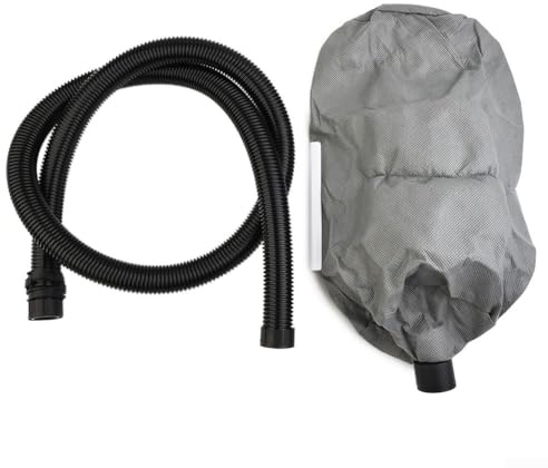 Niceminiwall 1 Pack Drywall Sander Vacuum Bag,Dust Collection Bag,Plastic Wall Grinding Machine Collection Bag Drywall Sander Attachment With 2M Hose（Grey and Black）