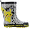 Leomil Pokemon Stivali di gomma per ragazzi dai 3 agli 8 anni, scarpe da pioggia calde sfoderate per bambini, impermeabili con motivo Pikachu, stivali da pioggia per giornate bagnate, colore giallo