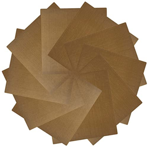 OATIPHO 10pcs Heat Insulation Hair Iron Straightener Sticker 10x9cm Ceramic Flat Iron Decal Waterproof High Temperature Protection for Salon and Home Use