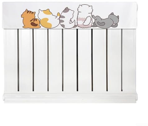 Cache-poussière pour radiateur Motif floral chic Tissu doux pour protéger contre l'accumulation de poussière 180 cm