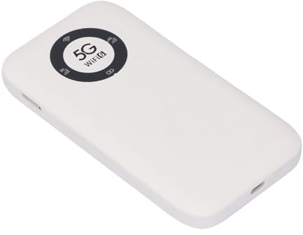 VBESTLIFE 5G Mobiler Hotspot, Tragbarer WLAN 6 -Router mit SIM -Kartensteckplatz, 7100 MAh Drahtloser WLAN -Support 16 Geräte für Reisen (White)