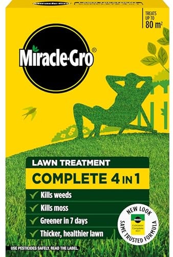 Miracle-Gro Complete 4 in 1 Lawn Food, 80 m² carton, Lawn Food, Weed & Moss Control