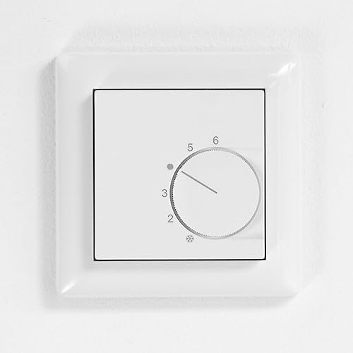 Ritzer UP Raumthermostat Raumtemperaturregler inkl. Gira Standard 55 Rahmen 021103 für Fußbodenheizung (ohne Rahmen reinweiß matt)