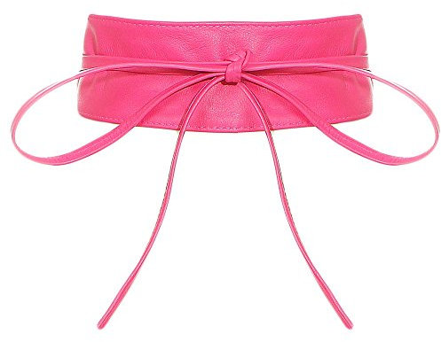 malito Donna Cintura di Pelle Cintura di avvolgere in Vita largo G100 (rosa fucsia)