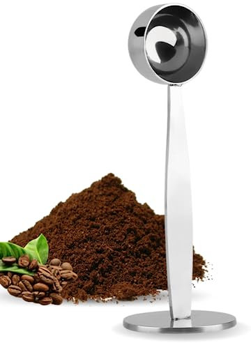 Jadeshay Cuillère Doseuse Café, Cuillere A Cafe, Café Mesure Tamper Cuillère en Acier Inoxydable, Petites Cuillères für Kaffee, Coffeeware