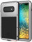 LOVE MEI Samsung Galaxy S10 Plus Case with Built in Screen Protector Full Body Sturdy Metal Armor Impact Resistance Cover for Harsh Outdoor Working Condition All Round Protection S10+ Case (Silver)