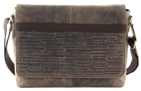 bruno banani Umhängetasche ALL OVER Echt Leder Herren, Damen | braun | 020269