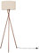MiniSun | Modern Copper Metal Floor Lamp with a Beige Shade | Floor Lamps & Torchieres, Home Décor & Improvement Essential | Includes 6W LED Bulb [3000K Warm White]