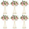 6 Stücke Metall Blume Trompete 50cm Höhe Vase Hochzeit Herzstück Vase Tischdekoration für Hochzeitstag Zeremonie Party Geburtstag Event Gang Dekoration