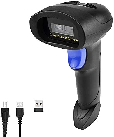 NetumScan Lettore di codici a barre wireless CCD, USB, lettura automatica, compatibile con PC, Mac, laptop, modello NSL6