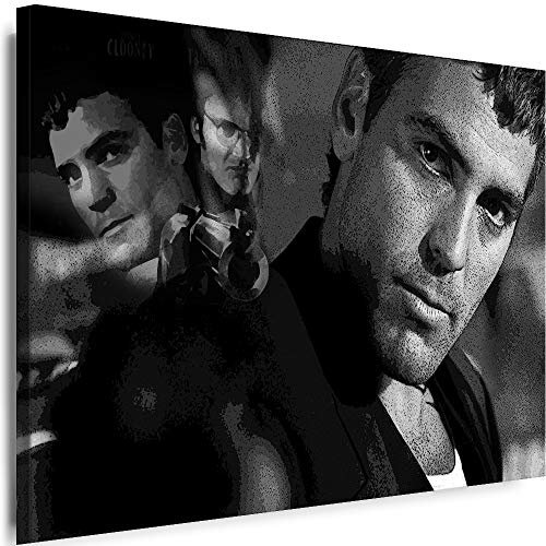 Myartstyle - Bilder George Clooney 70 x 50 cm Leinwandbilder XXL - 1 Teilige Wandbilder Film Popular Movies Kunstdrucke w-P-2053-2