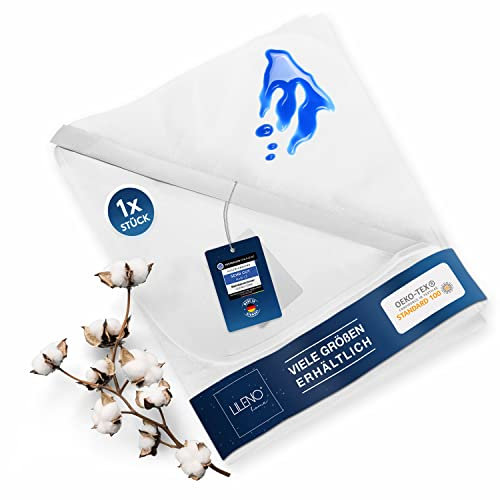 LILENO HOME Matratzenschoner 140x200 cm - Inkontinenzunterlage [95°C Kochfest] u. wasserdicht mit weicher Oberseite aus Baumwoll-Gemisch - Matratzenauflage waschbar als Matratzen Nässeschutz