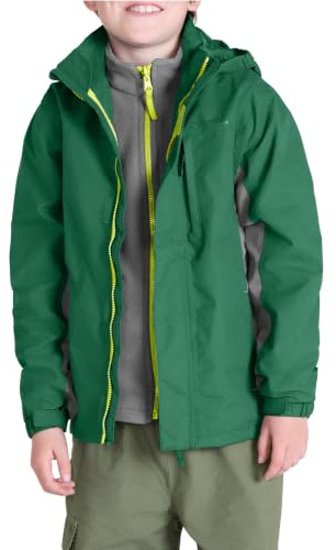 Mountain Warehouse Cannonball Kid 3 in 1 Waterproof Jacket Dark Khaki (01) 5-6y