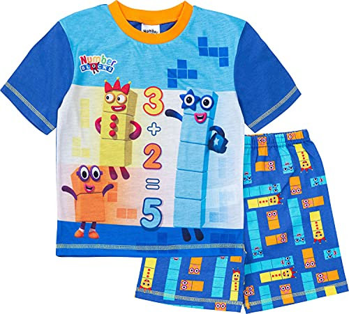 Numberblocks Boys Short Pyjamas Pjs Ages 3 to 7 Years Old (6_years) Blue