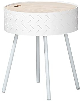 GILDE Beistelltisch Storage - mit Staufach zur Aufbewahrung - Ø 38,5 cm Höhe 45,5 cm