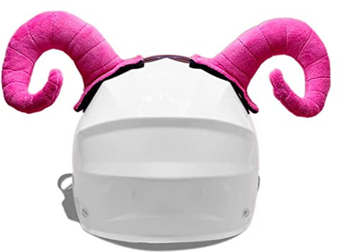 Gebogene Helm-Hörner Helm Ohren Abdeckungen für Motorrad Fahrrad Ski Helme Helm Dekorationen für Snowboard Radfahren Rose Pink