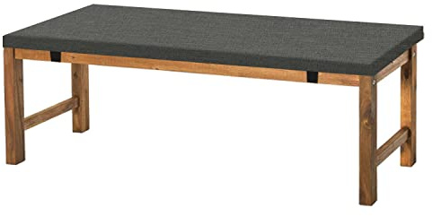 Aselbia Bankauflage Sitzkissen 160X40X5CM,Waschbare Rutschfestes Bankkissen Sitzauflage Bequeme Bankpolster für Bank, Fensterbank, Gartenmöbel, Terrasse, Drinnen,Dunkles Warmes Grau