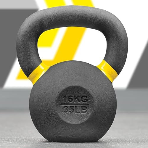 FORZA Pro Kettlebells aus Gusseisen [4 kg – 48 kg] | Hochwertige Kettlebells für Krafttraining – 3 Set-Optionen für Heim- und Fitnessstudio