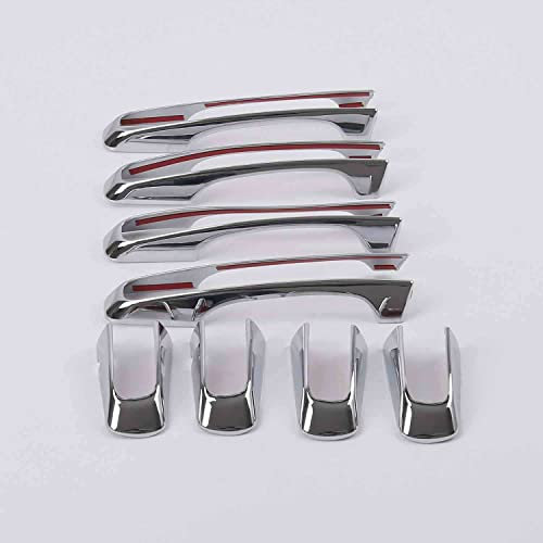 REXGEL Car Exterior Door Handles Cover for Jaguar E‑PACE F‑PACE XE XF 2015-pr, Chrome Door Handle Cover Trim Sticker Accessories,A-XE 2015-pr