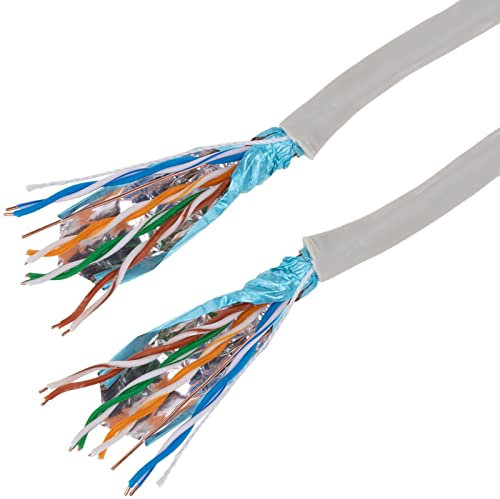 CableMarkt - Kategorie 5e 24AWG FTP-Kabeltrommel aus starrem grauem Material 305 m
