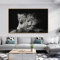 UGZDEA Löwe Leinwand Bilder, Schwarz Weiß Löwe und Löwin Poster Tierbilder Modernes Wohnzimmer Schlafzimmer Home Decor - Ohne Rahmen(C,60x120cm)