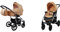 BabyLux Qbaro 2-in-1 Baby Kinderwagen Tief und Kinderwagen mit Zubehör Verstellbar und faltbar Aluminiumkonstruktion Wasserdicht Nicht abnehmbare Räder Chili
