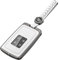 Zinc Aolly Cover Shell for Renault 4 Buttons Car Key Fob,Keyless Smart Card Case Holder Fit to Clio/Megane/Kadjar/Captur/Dacia Duster，accessoried with Keychain - White