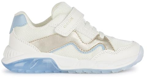 Geox Jungen Mädchen J SPAZIALE Girl A Sneaker, LT Ivory/Sky, 24 EU