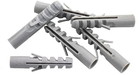 Brick Wall Anchors, Heavy Duty Plastic Concrete Wall Anchor for Furniture Installation Expansion Wall Plug Drilling Masonry Hole Universal Fastener Powerful with TV Wall Mount 6PCS GuuYebe
