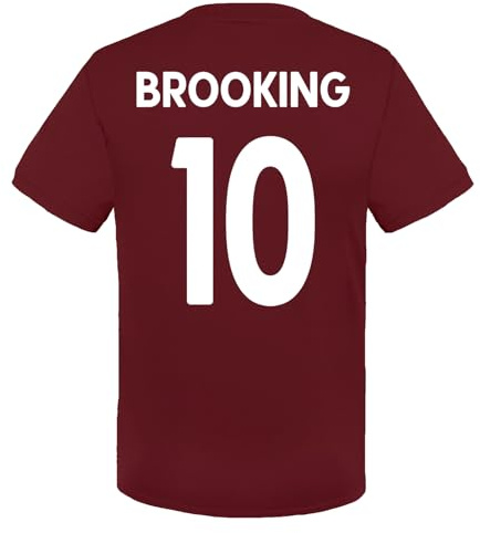 West Ham United FC Boys Brooking 10 Poly T-Shirt Claret 8-9 Years