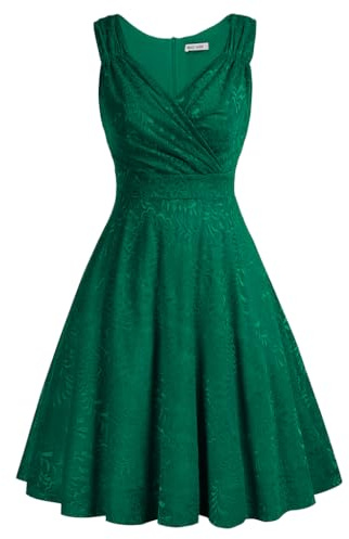 GRACE KARIN robe à bretelles longueur genou robe rétro une ligne robes de fête pour femmes robe trapèze en dentelle CL645-12 XL