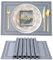 BETEAM Platzsets Abwaschbar 12er Set Vinyl Tischsets für Esstisch Waschbar Küchen Platzdecken Langlebige Tischsets für Drinnen Draußen-02 Silber Grau S, 12er Set