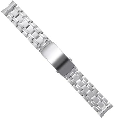 yeziu Uhrenarmband aus 316L-Edelstahl für Omega Seamaster DIVER 300M, Metallarmband mit Push-Slider-Schnalle(Silver)