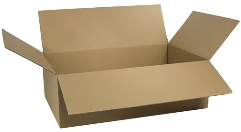 WePack 50 Stück Faltkarton 600x300x150 mm Innenmaß Versandkarton E-commerce Karton 1-Wellig 400G Braun Kartonage Verpackung Postkarton Versandschachtel Paket Päckchen