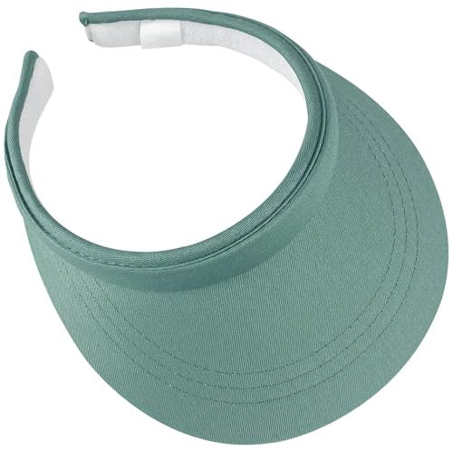 Clip On Sun Visors Women Men Wide Brim Hats Golf Beach Adjustable Sports Outdoor Tennis Running Cap(Green2)
