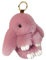 Porte-clés en forme de lapin, porte-clés en peluche douce et mignonne en fourrure de lapin Rex pour voiture, sac à main, sac à main (pâte de haricots)