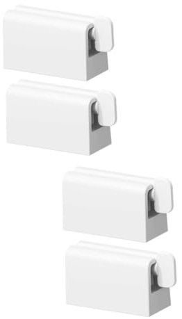 FOMIYES 2St Zahnpastapresse Zahnpastatubenquetscher Zahnpastatubenwickler Mundwasserspender toothpaste dispenser zahnpastenspender Zahnpastahalter Spender für Zahnpasta Silikon-Pad Weiß