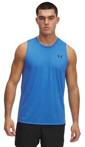 Under Armour Men's Tech Tank Top, (402) Blue Atlantis / / Black, XXL