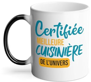 Thermoreagierende Tasse Magische Tasse – zertifiziert bester Koch des Universums für Restaurant, Chef, Küche, Essen, 325 ml
