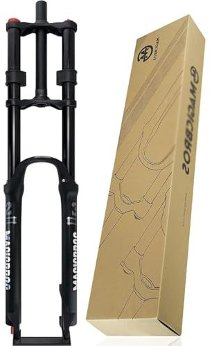 Forcella Ammortizzata Per Mountain Bike MTB 26/27,5/29 Pollici Forcella Ad Aria Escursione 160 mm Forcella a Doppia Corona Dritta 1-1/8 Bloccaggio Manuale QR 9 mm 29 inches