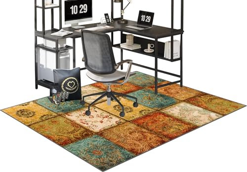 160 x 200 cm Tapis Chaise Gaming,Tapis pour Chaise de Bureau - Tapis Gaming Sol pour Sols Durs - Protège Parquet Chaise roulettes - Tapis de Chaise Polyvalent pour la Maison - Tapis Gamer Sol