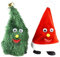 SOLUSTRE 2 Stück Elektrischer Tanzender Weihnachtsbaum Und Weihnachtsmütze Animierte Weihnachtsfigur Interaktives Feiertagsplüschspielzeug Für Kinder Kleinkinder
