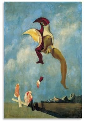 HAJIDEMA Max Ernst Art Poster, Loplop Kunstdruck, Wandfoto, Farbe, hängendes Bild, Familienschlafzimmer, Dekoration, 60 x 90 cm