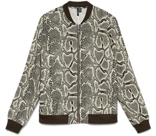 VERO MODA Damen Vmcoco L/S Bomber AOP Ga WVN Noos, Chocolate Torte, m