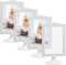 4 Stück Bilderrahmen Doppelseitig 10 x 15 cm Tisch Bilderrahmen Set vertikale Stehend Aufsteller Ständer Jeder Rahmen Hält 2 Bilder Party Tischnummernhalter